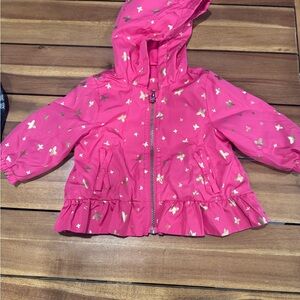 Baby Girl London Fog Pink Butterfly Jacket 12 Mos